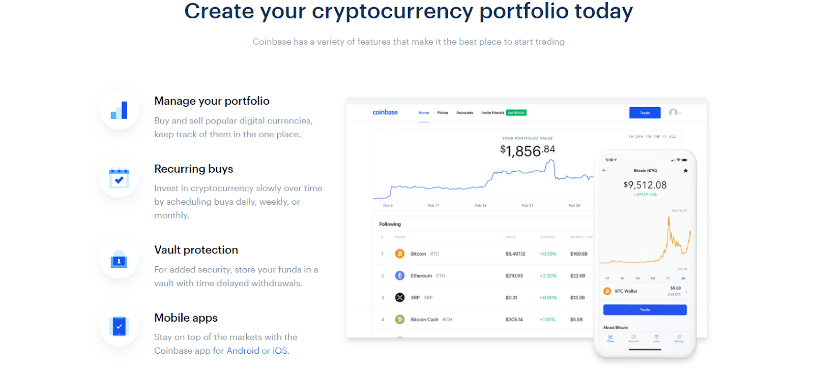 Coinbase User interface Review