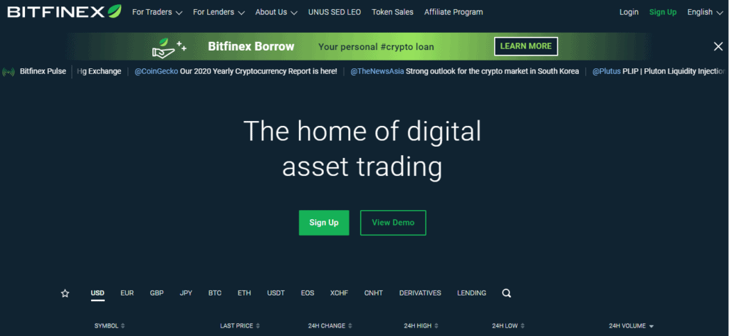 Bitfinex 加密货币交易所