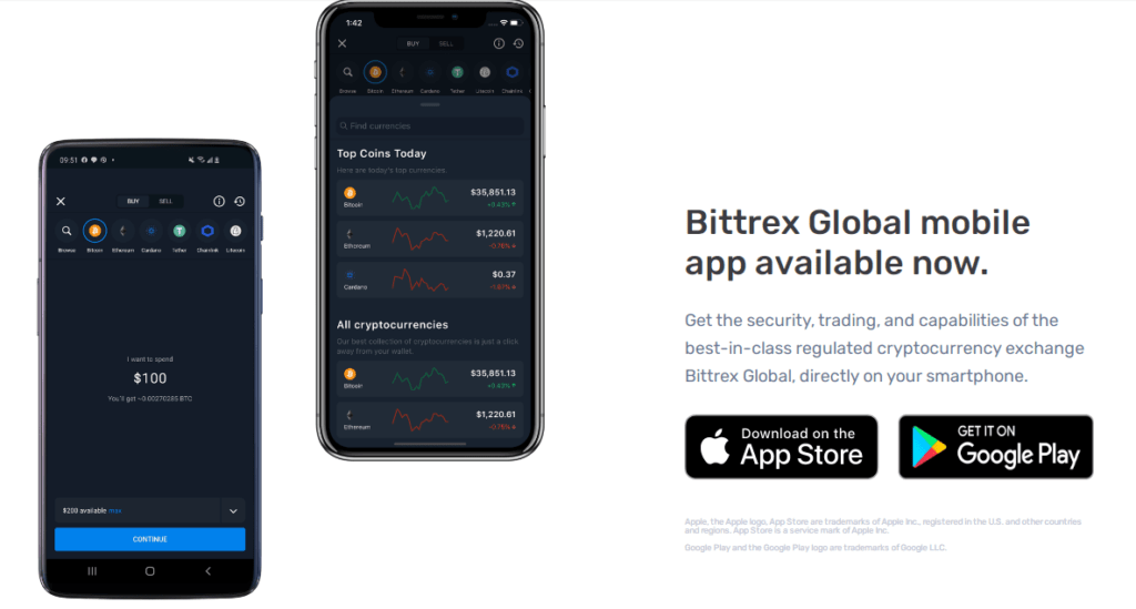 Aplicación Bittrex