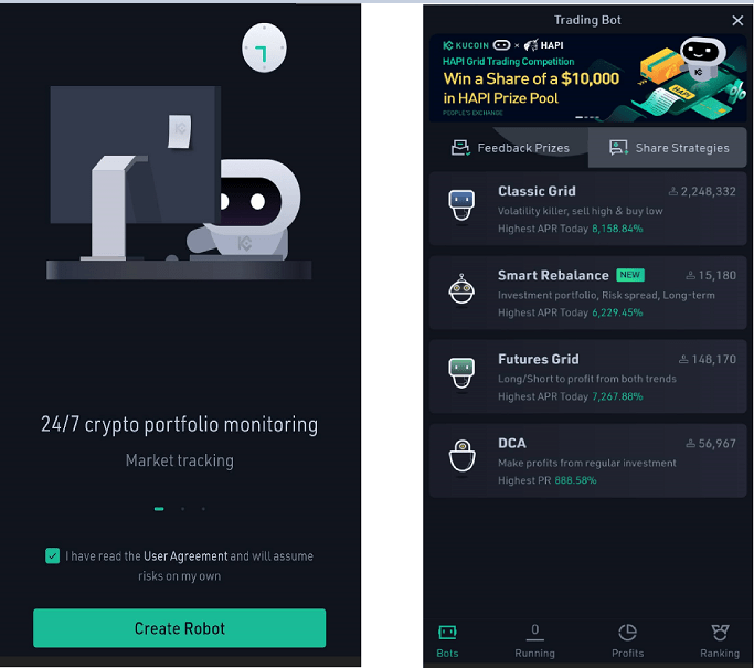 dca bot kucoin cryptocurrency wallet app