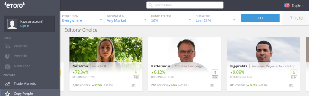 How to become a professional trader on eToro?